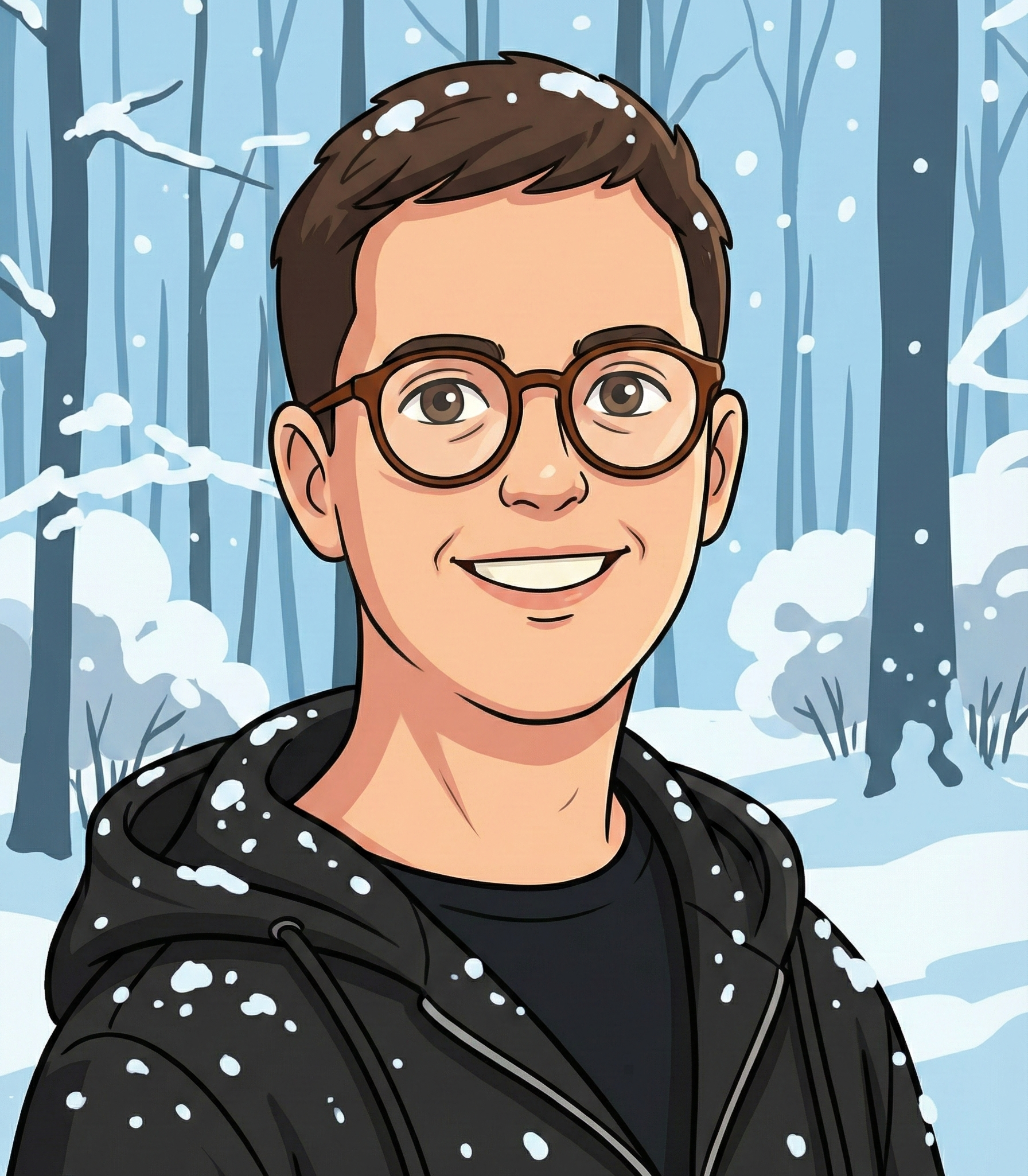 Cartoon illustration of Nicklas